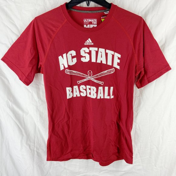 Adidas Climalite Vintage Red North Carolina Wolfpack Baseball T-Shirt Size M - Picture 6 of 11